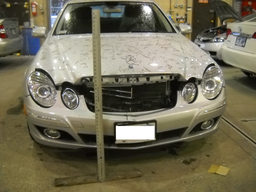 A before photo of Mercedes collision image